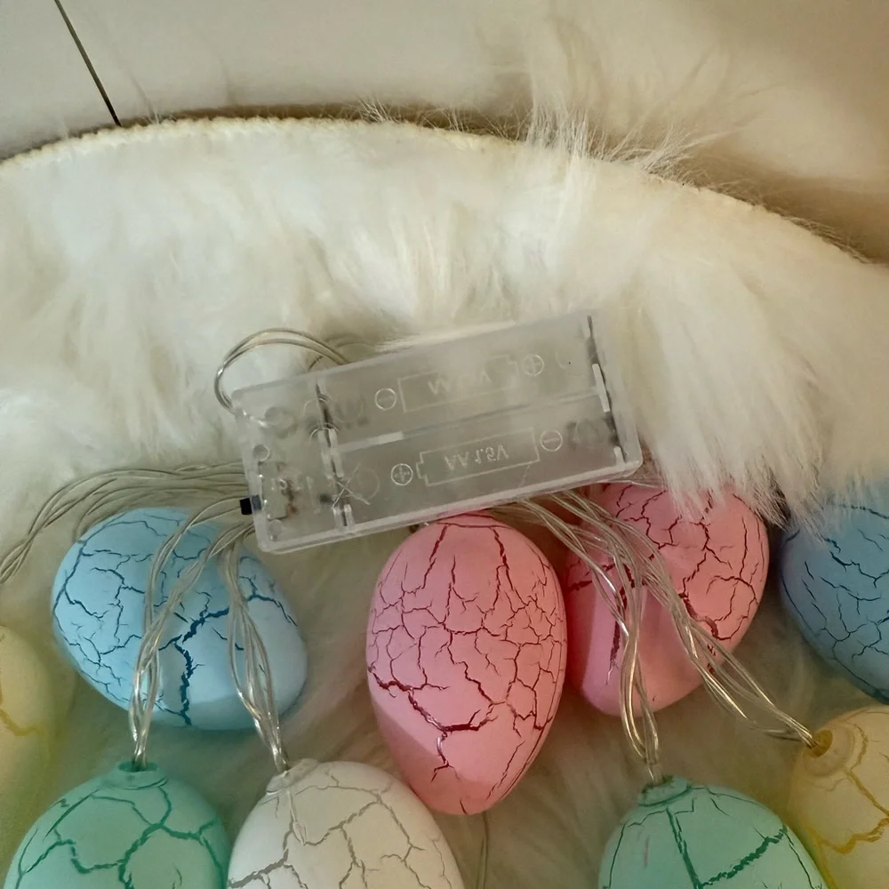 Colorful Easter Egg Shaped String Lights LED Lights Decoration Battery Powered